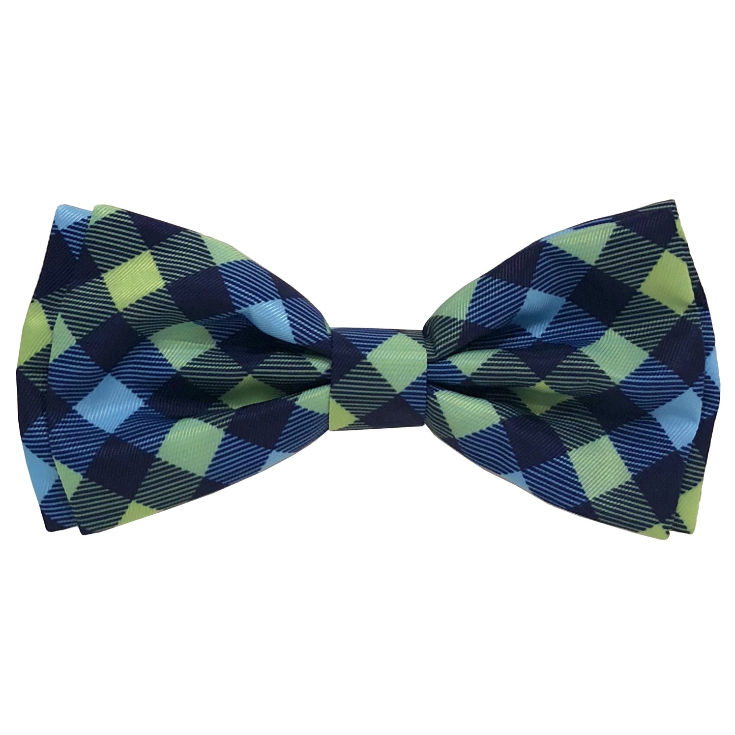 Huxley & Kent Pet Bow Tie for Dogs & Cats - Adjustable Collar Accessory - Cute & Comfortable for Holidays & Celebrations - Navy Check, Large