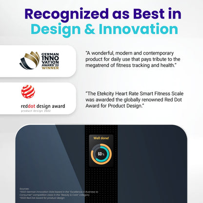 Etekcity Smart Scale for Body Weight Fat, Digital Bathroom Weighing Machine for Accurate BMI Muscle Mass Composition, Home Use Apple Health Compatible Fitness Equipment