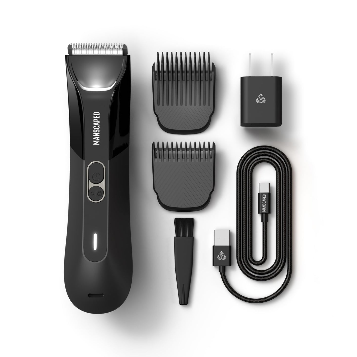 MANSCAPED® The Lawn Mower® 4.0 PRO - Groin & Body Hair Trimmer, Updated SkinSafe® Trimmer Blade, Waterproof Wet/Dry Groomer, USB-C & Wireless Charging Compatible, Men’s Ball Shaver with Travel Lock