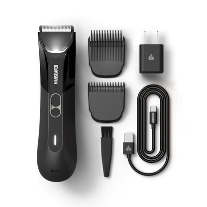 MANSCAPED® The Lawn Mower® 4.0 PRO - Groin & Body Hair Trimmer, Updated SkinSafe® Trimmer Blade, Waterproof Wet/Dry Groomer, USB-C & Wireless Charging Compatible, Men’s Ball Shaver with Travel Lock