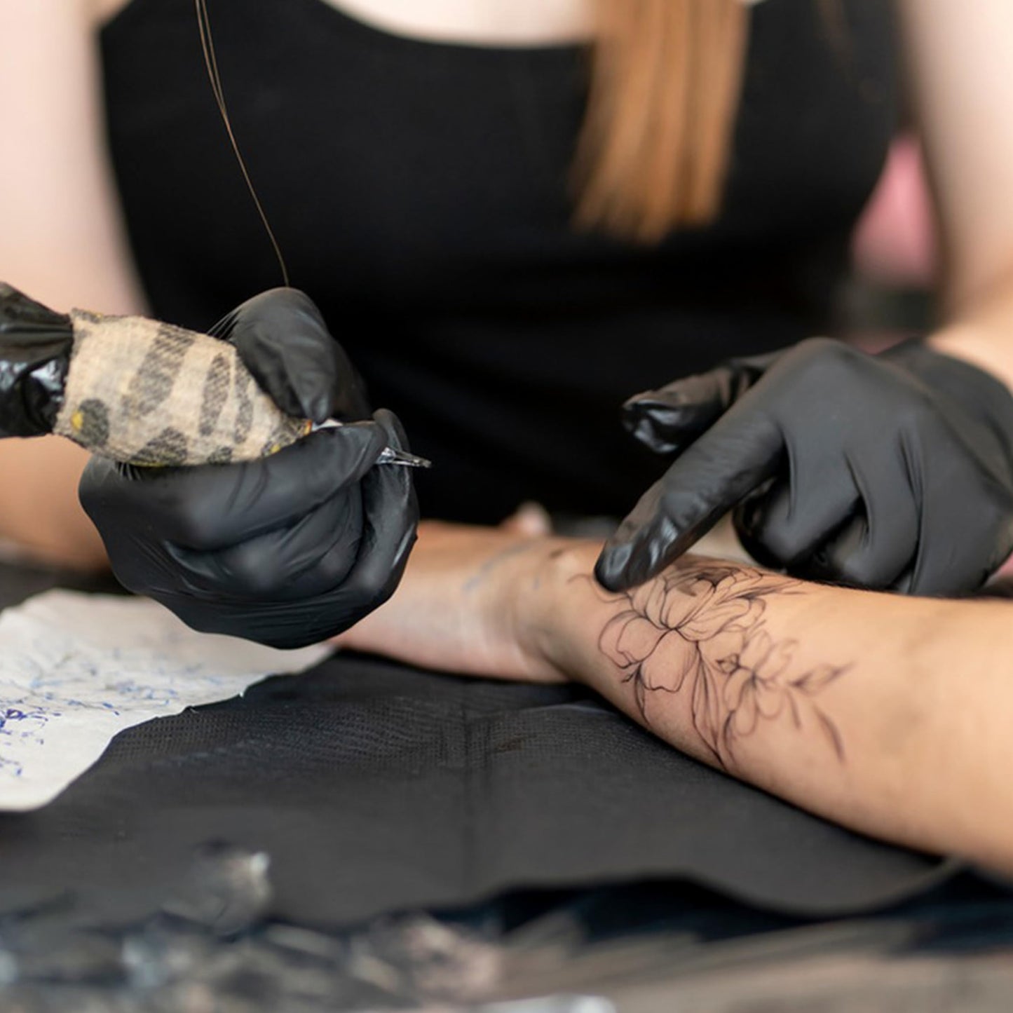 PEIPU Vinyl Disposable Gloves,（Large,100 Pack,Powder Free,Cleaning Service Gloves, Latex Free