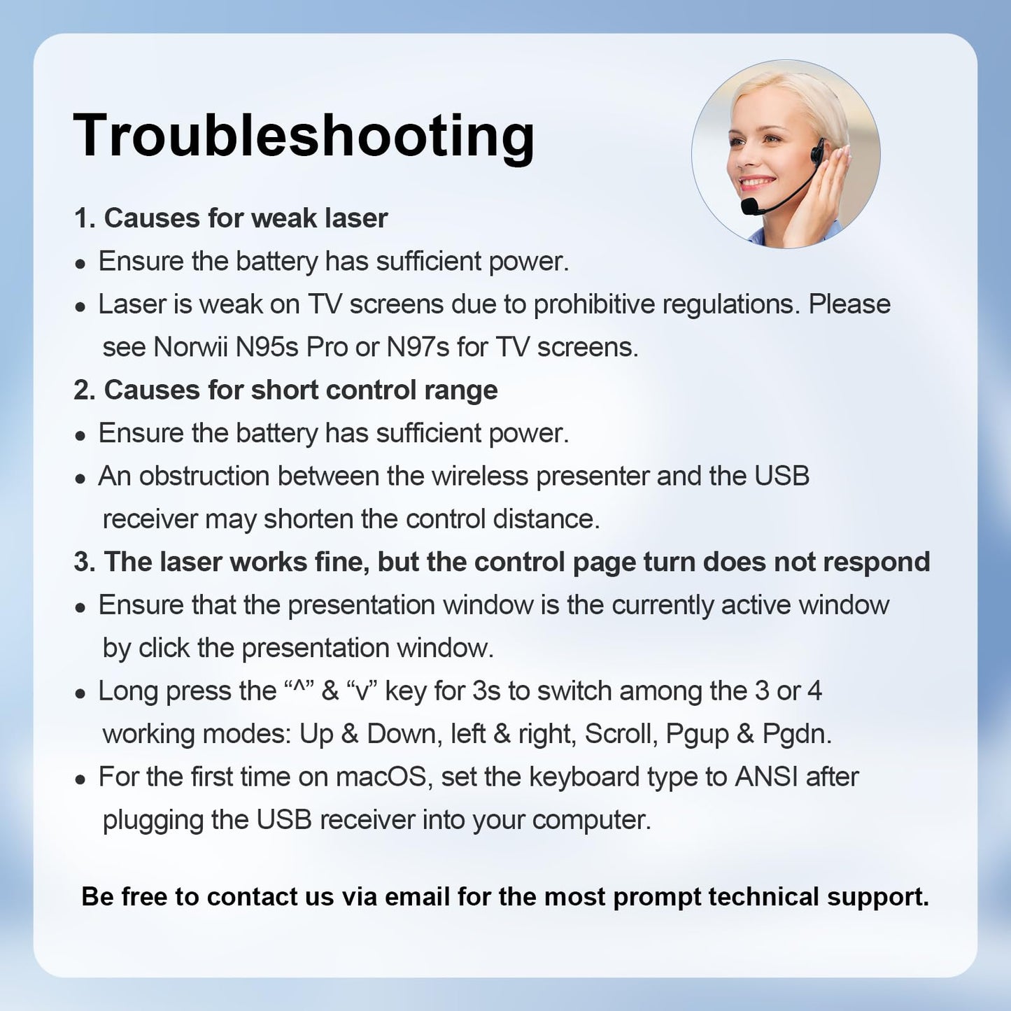 Norwii N29 Presentation Clicker Slide Pointer Clicker for Powerpoint Presentations, Wireless Presenter with Hyperlink & Volume Control, Presentation Remote(Black)