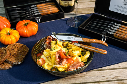 Laguiole Style de Vie Steak Knives, Luxury Line, 6 pieces, Olive Wood, in giftbox