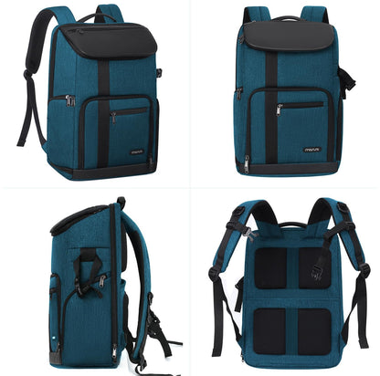 MOSISO Camera Backpack, DSLR/SLR/Mirrorless Large Men/Women Photography Camera Bag Case with 17.3 inch Laptop Compartment&Tripod Holder&Rain Cover Compatible with Canon/Nikon/Fuji/Laptop, Teal Blue