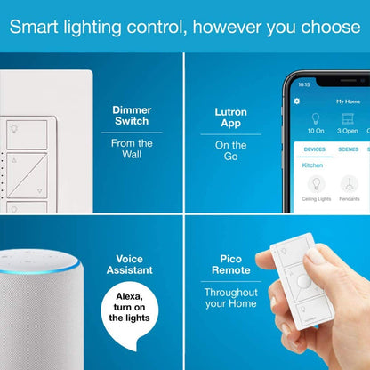 Lutron Caseta Smart Lighting Smart Hub for Light Bulbs and Fans, Compatible w/ Amazon Alexa, Apple Homekit, Google Home, 75 Device Capacity, L-BDG2-WH, White