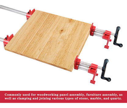 HimaPro 4-Pack 3/4 Inch H-Style Professional Pipe Clamp Set - Designed For Woodworking, Carpentry, Home Improvement, and DIY Jobs