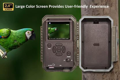 Meidase P70 Trail Camera, 64MP 1296p, Game Cameras with No-Glow IR Night Vision, Motion Activated, Waterproof for Wildlife Deer Cams, Hunting