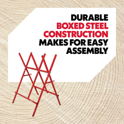 Oregon Steel Log Saw Horse, Foldable & Adjustable Sawbuck, 10 Inch Log Capacity, Folding Wood Cutting Stand, for Logging, Splitting & Firewood (584145)