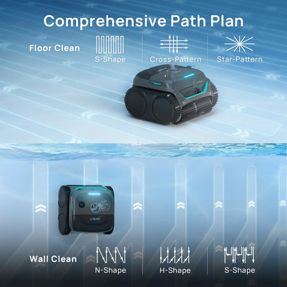 (2025 New) WYBOT C2 Vision Robotic Pool Vacuum with AI Camera, Ultra-Fine Filtration Pool Cleaners for Above&Inground Pools, Comprehensive 8 Mode, Wall Climbing, Smart Navigation, Gray