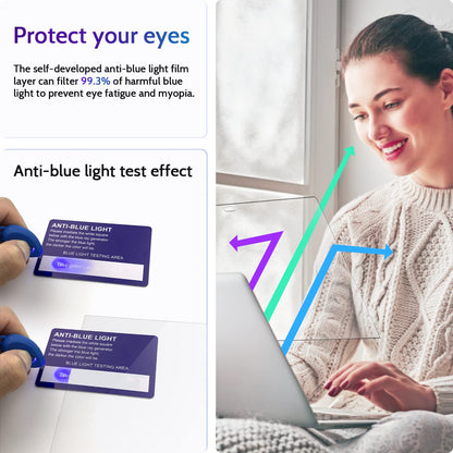 Peslv 3-Pack Anti Blue Light Screen Protector for MacBook Air 13 Inch(2018-2021,M1)&MacBook Pro 13In(2016-2022,M1,M2), 13.3" Mac Laptop Glare Filter Uv Blocker Shield Cover Eye Protection Film
