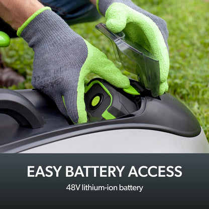 Gtech CLM50 Cordless Lawnmower | Powerful 48V Lithium Battery with 40 Mins Runtime | 42cm Cutting Width | 50L Grass Box