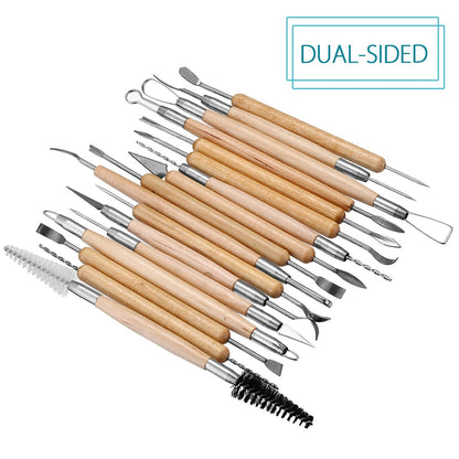 Meuxan 30PCS Pottery Tools Clay Sculpting Tool Set