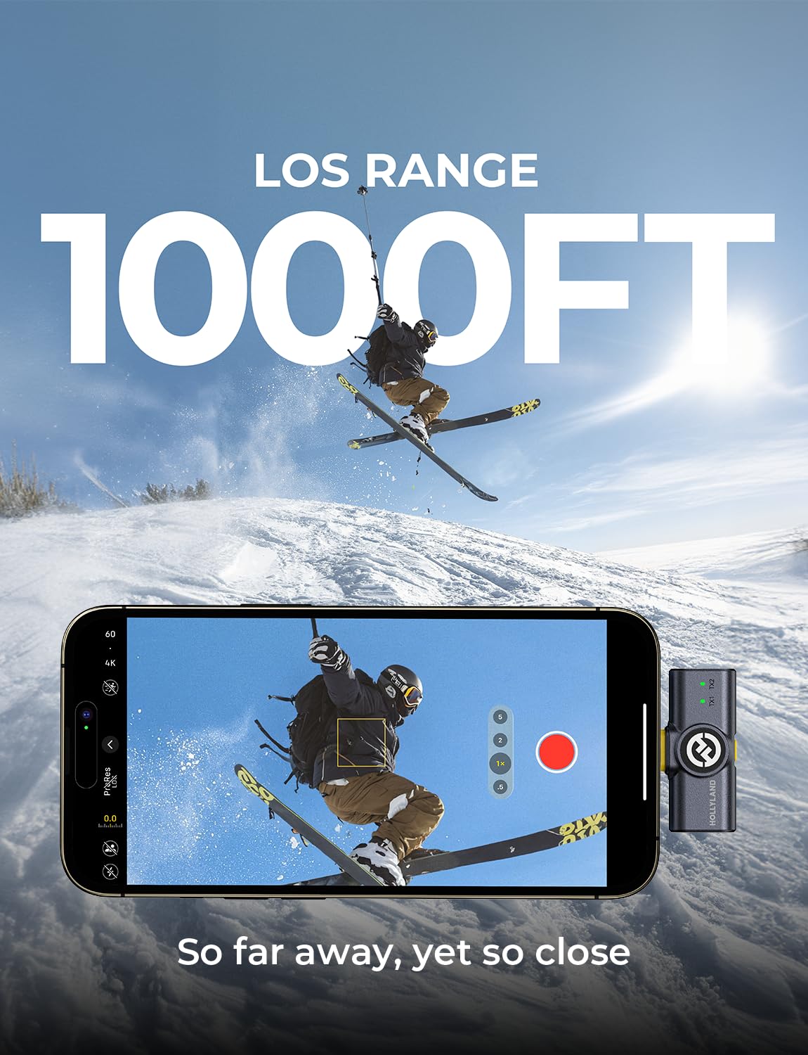 Hollyland Lark M2 Wireless Microphone for iPhone/Camera/Android/PC, 48kHz/24-bit High Fidelity Audio, 300m Range, Noise Cancelling, 40h Use, YouTube, Vlog, Streaming (2TX + 3RX + Charging Case)