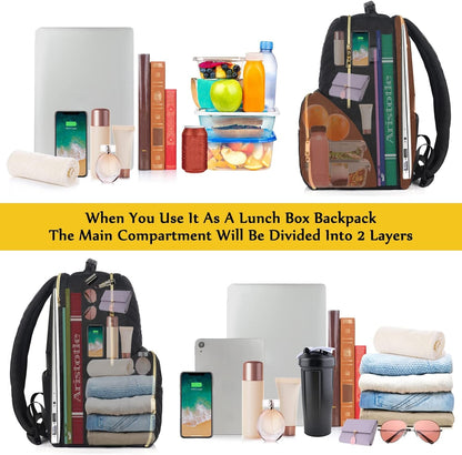 MATEIN Lunch Backpack for Women, 15.6inch Laptop Work Backpack with Insulated Cooler Compartment, Water Resistant Teacher Nurse Backpack with USB Port for College Picnic Camping Beaches, Women Gifts