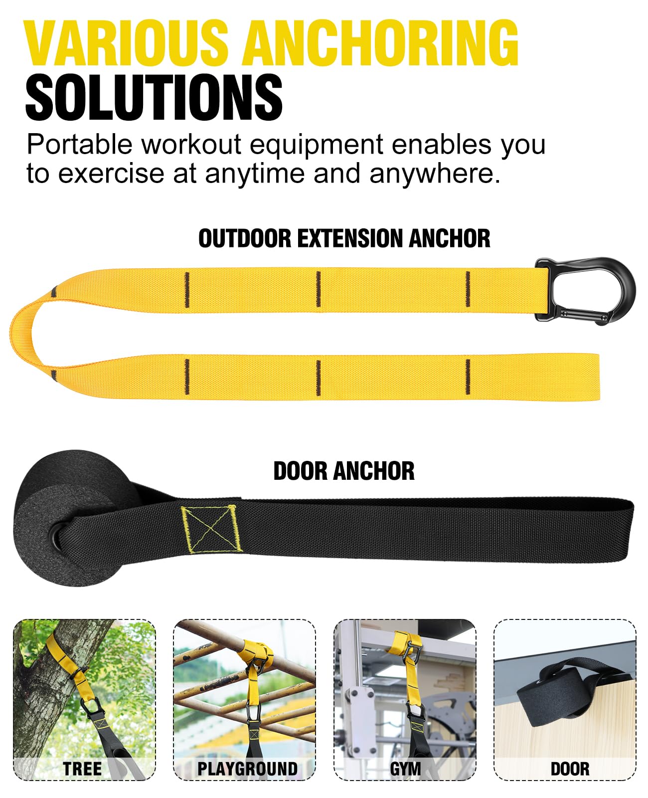 Home Resistance Training Kit, Resistance Trainer Fitness Straps for Full Body Workout, Bodyweight Resistance Bands with Handles, Door Anchor, Heavy Duty Exercise Bands for Home Gym Workout Equipment