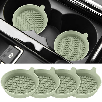 ME.FAN Car Cup Holder Coasters [4 Pack] Silicone Cups Mats, Automotive Universal Non-Slip Recessed Interior Accessories Desert Sage