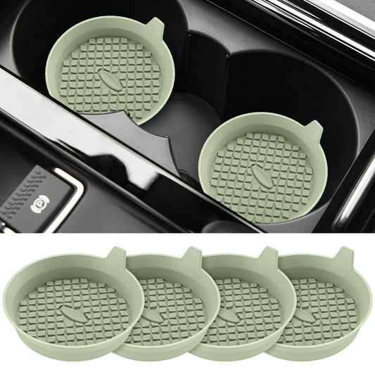ME.FAN Car Cup Holder Coasters [4 Pack] Silicone Cups Mats, Automotive Universal Non-Slip Recessed Interior Accessories Desert Sage
