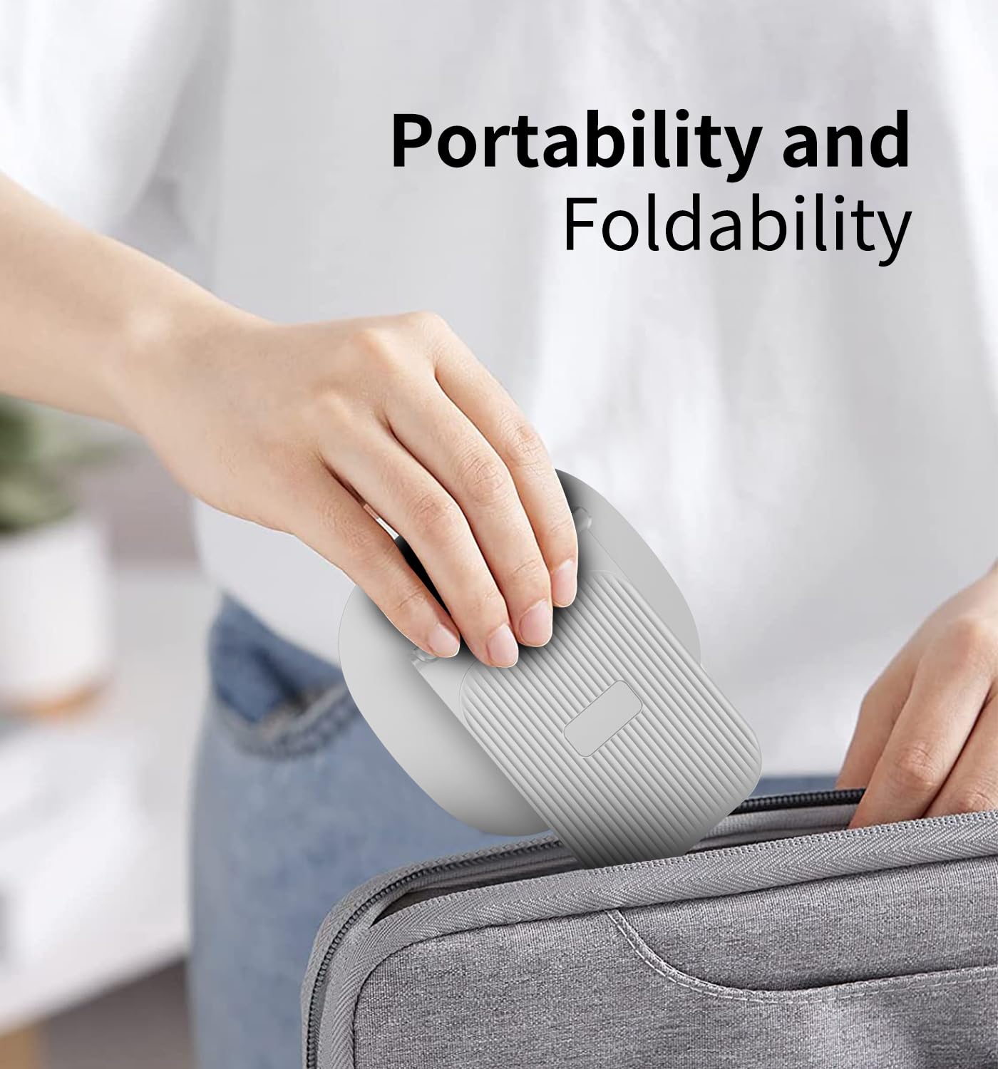 360° Degree Rotating Mobile Phone Holder,Fully Adjustable Foldable Desktop Phone Holder Stand Base,Foldable Desktop Cell Phone Stands for iPhone15 14 13 Pro Xr Xs Max X Plus iPad Samsung (K69-White)