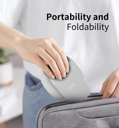 360° Degree Rotating Mobile Phone Holder,Fully Adjustable Foldable Desktop Phone Holder Stand Base,Foldable Desktop Cell Phone Stands for iPhone15 14 13 Pro Xr Xs Max X Plus iPad Samsung (K69-White)