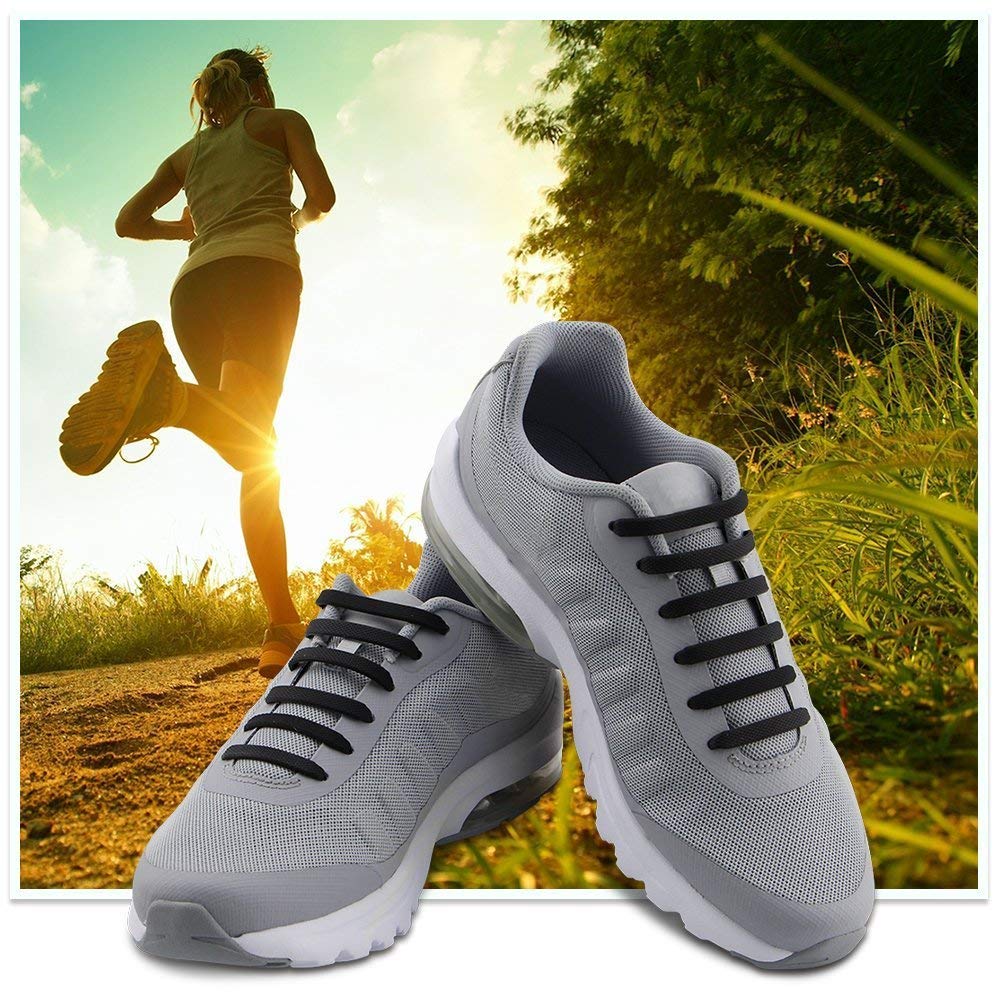 HOMAR No Tie Shoelaces for Kids and Adults Stretch Silicone Elastic No Tie Shoe Laces