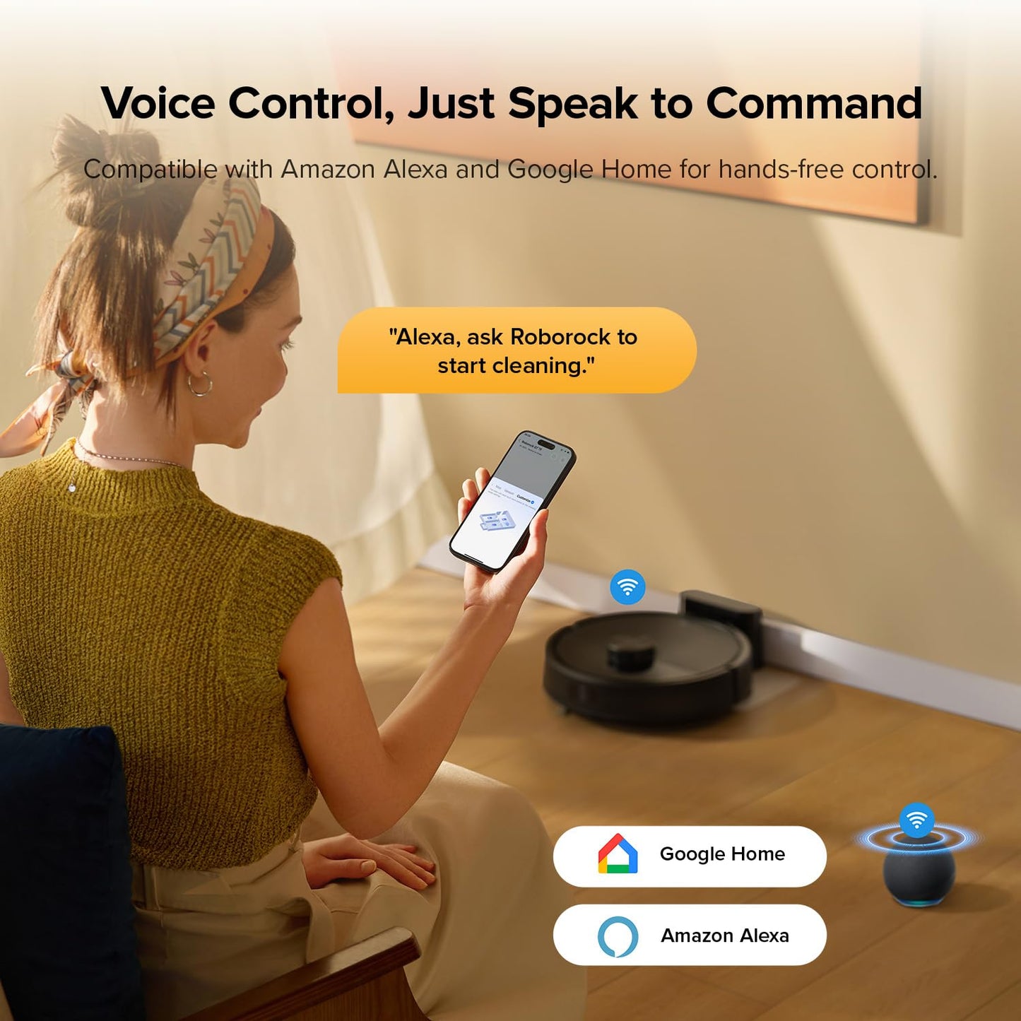 roborock Q7 M5 Robot Vacuum and Mop Combo, 10,000Pa HyperForce Suction, Robotic Vacuum Cleaner, Dual Anti-Tangle System, APP-Controlled Mopping, LiDAR Navigation, for Pet Hair and Carpet, Black