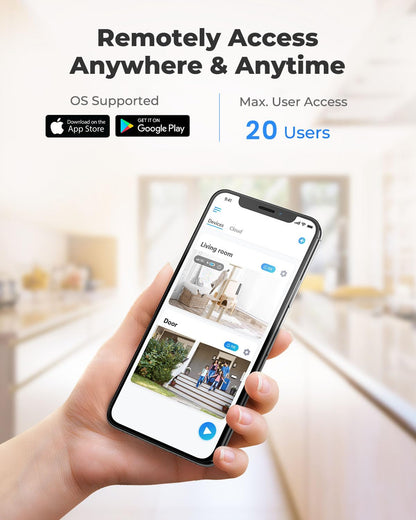 REOLINK Smart 5MP 8CH Home Security Camera System, 4pcs Wired PoE IP Cameras Outdoor with Person/Pet/Vehicle Detection, 4K 8CH NVR with 2TB HDD for 24-7 Recording, RLK8-520D4-5MP