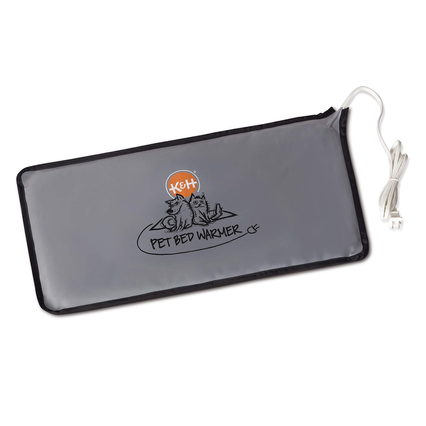 K&H Pet Products Pet Bed Warmer, Turn Any Pet Bed Into a Heated Cat or Dog Bed, Waterproof Indoor Heated Warming Pad Insert, Automatic Temperature, Safety Listed - Large 24.5 X 11.75in Gray