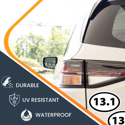 Magnet Me Up: 13.1 Half Marathon Black Oval Magnet Decal - 4x6 Inches - 2 Pack - Heavy-Duty Automotive Magnets for Car, Truck, SUV - Runner's Pride Magnets - Show Your Achievement