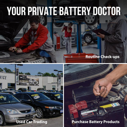 KONNWEI KW208 12V Car Battery Tester, Battery Load Tester Automotive 12V Alternator Starter Tester Digital Auto Battery Analyzer Charging Cranking System Tester for Car Truck Marine Motorcycle Boat