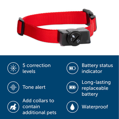 PetSafe Wireless Pet Containment System Receiver Collar - Battery-Operated & Waterproof - Adjustable Receiver Collar with 5 Correction Levels - for Dogs 5lb+