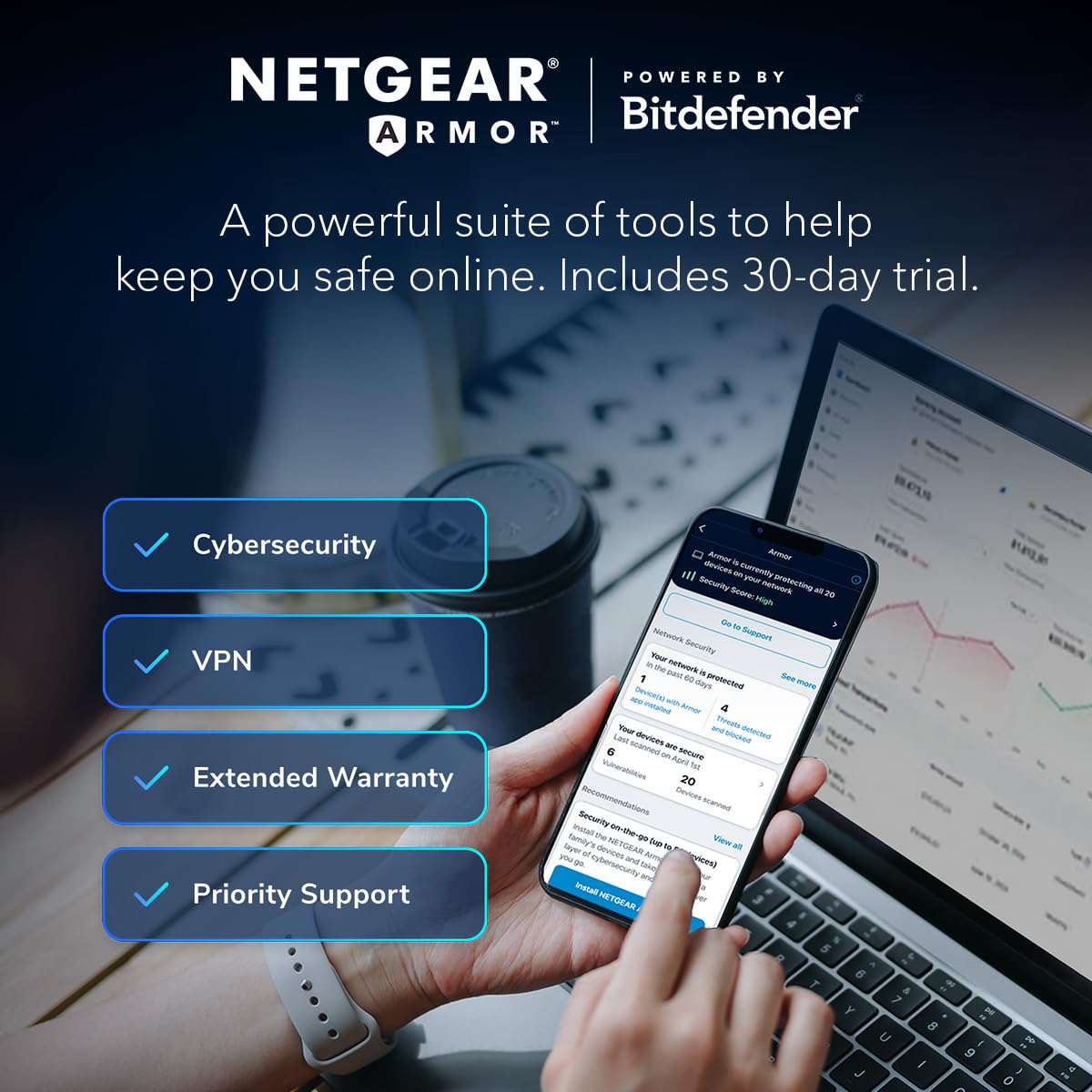 NETGEAR Nighthawk Modem Router Combo (CAX30) DOCSIS 3.1 Cable Modem and WiFi 6 Router - AX2700 2.7 Gbps - Compatible with Xfinity, Spectrum, Cox, and More - Gigabit Wireless Internet