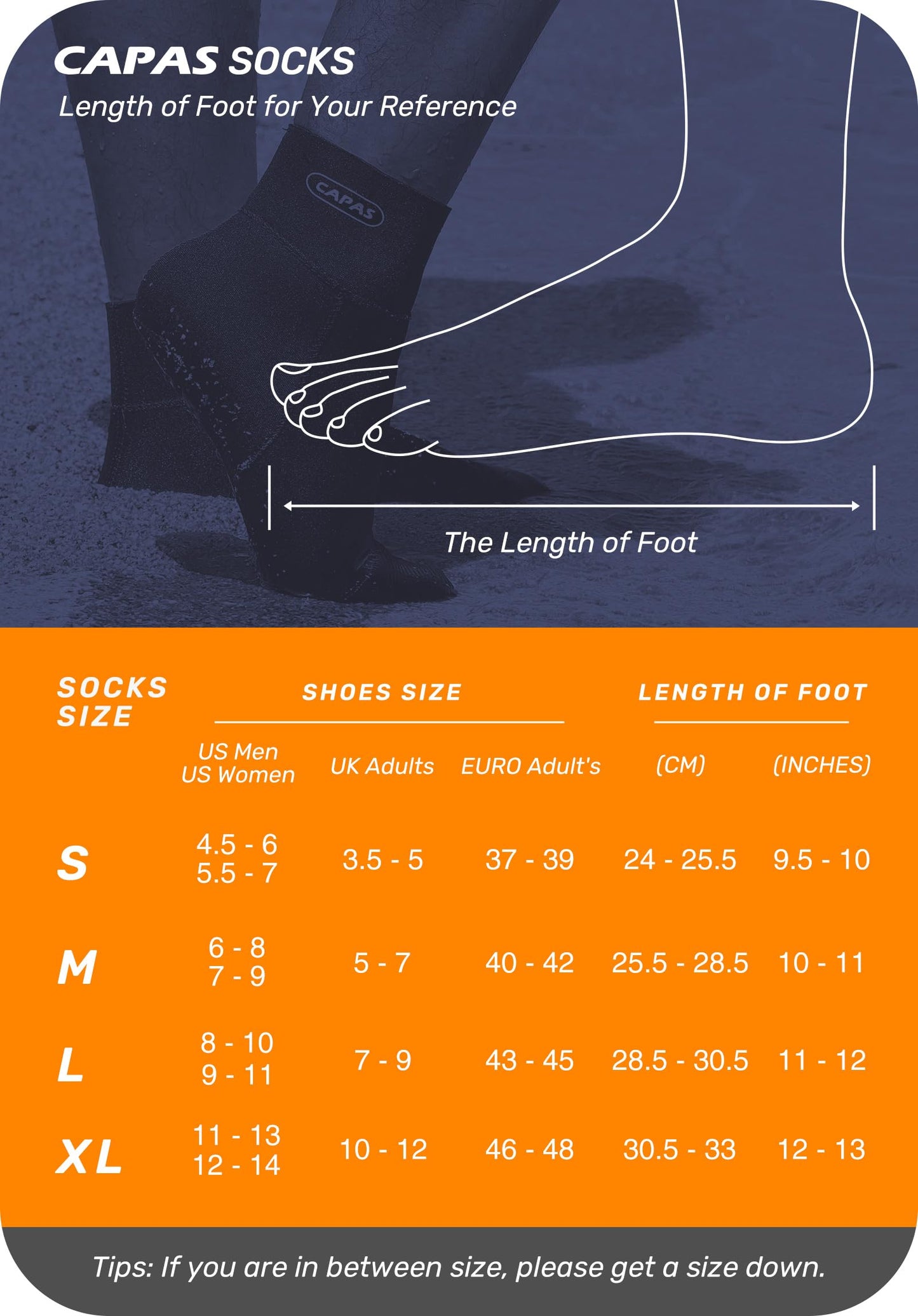 CAPAS 2mm Neoprene Sand Socks, Beach Volleyball Sand Proof Outdoor Wetsuit Diving Water Socks Keep Warm for Men Women