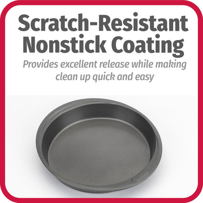 GoodCook Everyday Nonstick Steel Round Cake Pan, 9", Gray