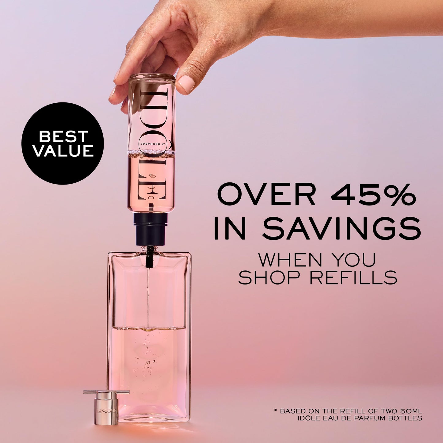 Lancôme Idôle Eau de Parfum - Long Lasting Fragrance with Notes of Bergamont, Jasmine & Vanilla - Fresh & Floral Women's Perfume