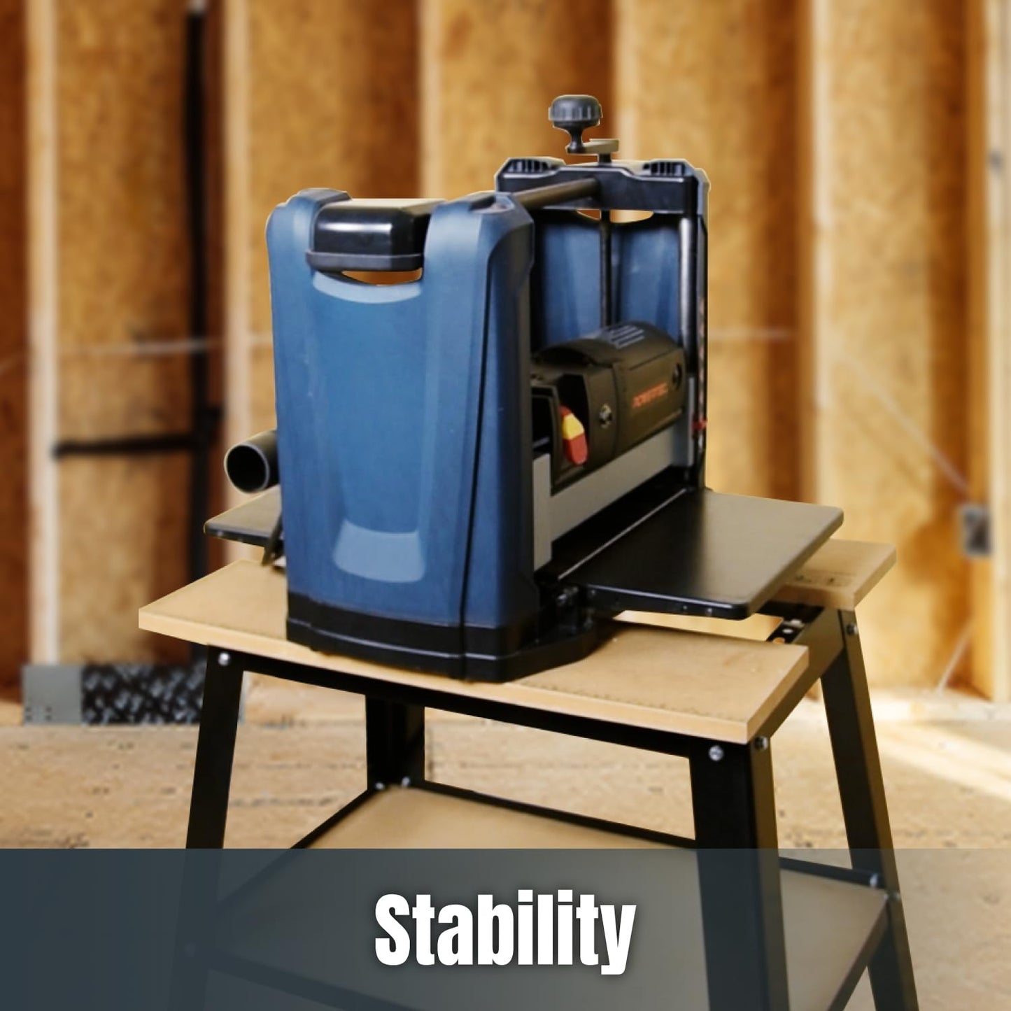 POWERTEC Tool Stand, MDF Split Top Expands to 20"x25", 32" Work Height Power Tool Stand for Drill Press, Belt Sander, Bench Grinder, Band Saw, Scroll saw, and Planer (UT1002)