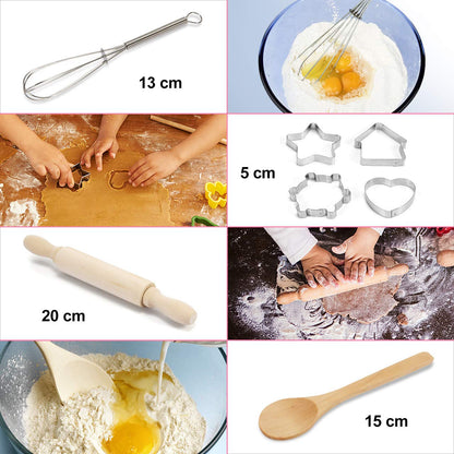 Popular Gifts for 2-8 Year Old Girls Boys, Chef Costume Set for Kids Apron for Girls Kids Chef Hat and Cooking Toys Birthday Xmas Stocking Stuffer for Toddlers Pink