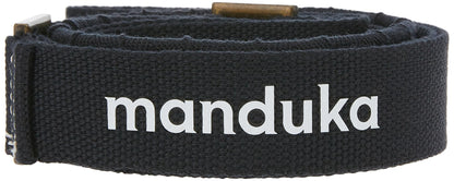 Manduka Yoga Commuter Mat Carrier - Eco-Friendly Cotton, Easy to Carry, Hands-Free, For All Mat Sizes, Black, 68" x 1.5"