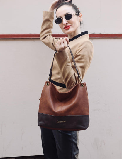 Montana West Purses for Women Hobo Bags Large Leather Handbags Shoulder Satchel Bag for Gift Travel Casual Work MWC-047BR