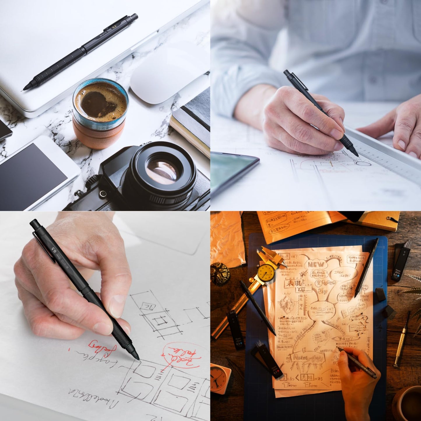 Pentel Orenznero 0.5mm Mechanical Pencil with Auto Lead Feed Feature