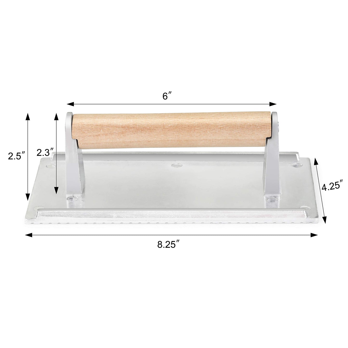 New Star Food Service 36411 Commercial Grade Aluminum Steak Weight/Bacon Press, 8.25 by 4.25-Inch