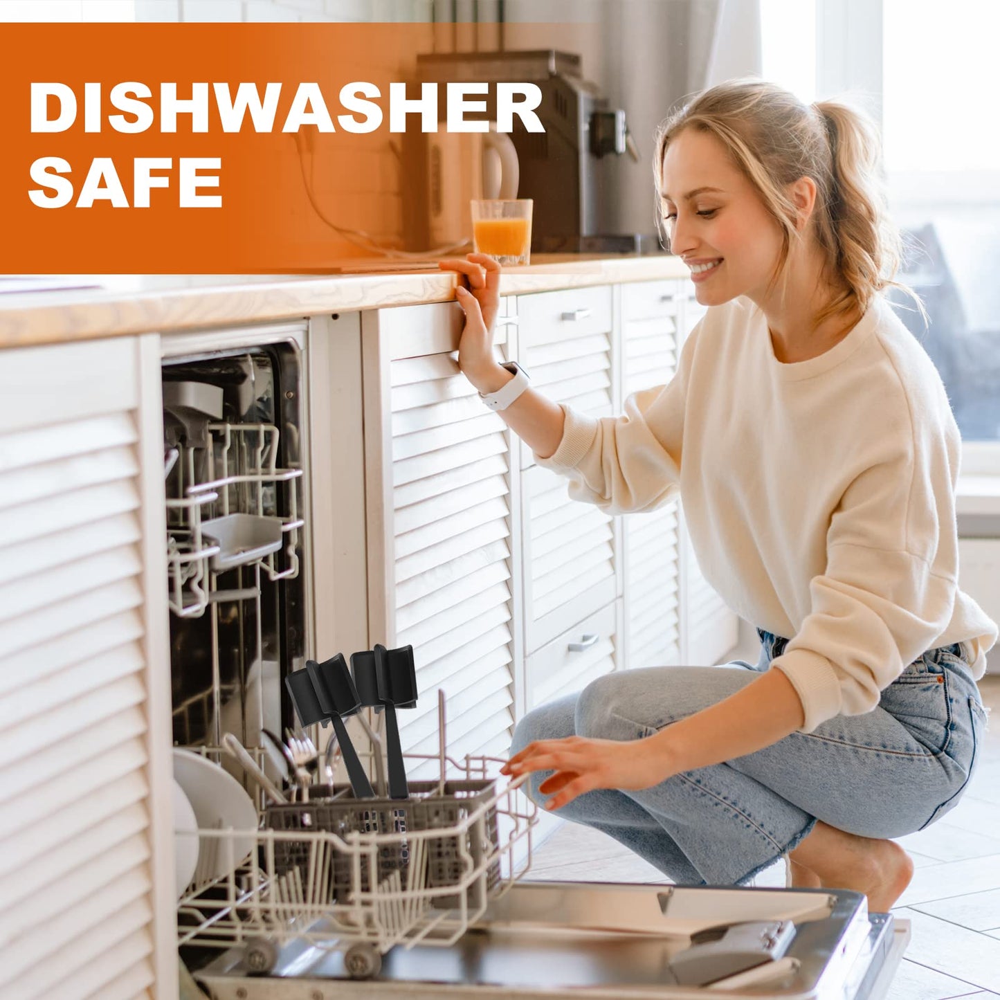 Heat Resistant Hamburger Masher - 5 Curve Blade Meat Masher for Hamburger, Mix and Chop Kitchen Tool