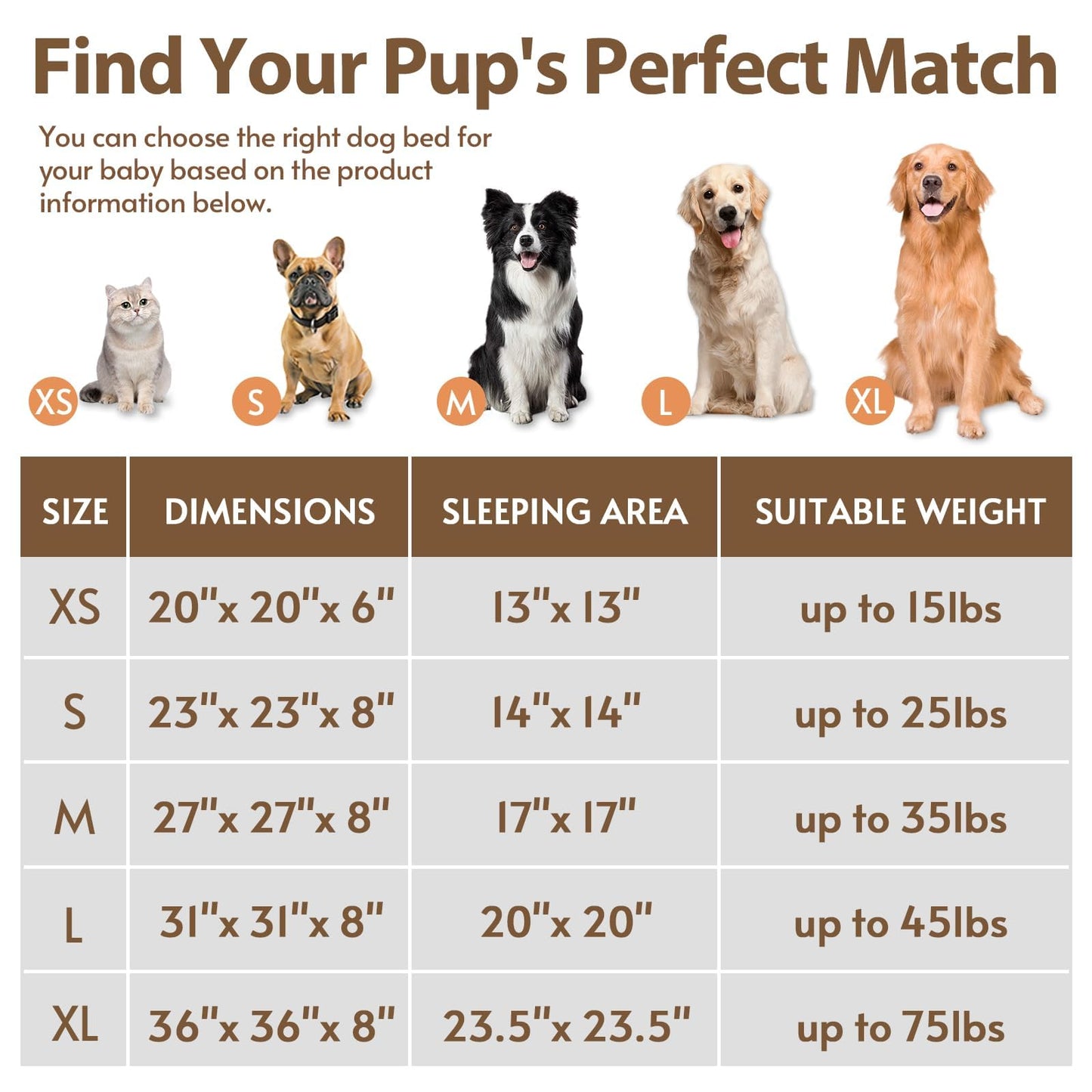 JOLLYVOGUE Calming Dog & Cat Bed for Small Dogs, Anti-Anxiety Donut Cuddler Cozy Soft Round Bed with Anti-Slip Bottom, Fluffy Faux Fur Plush Cushion Beds for Small Medium Dogs (20")