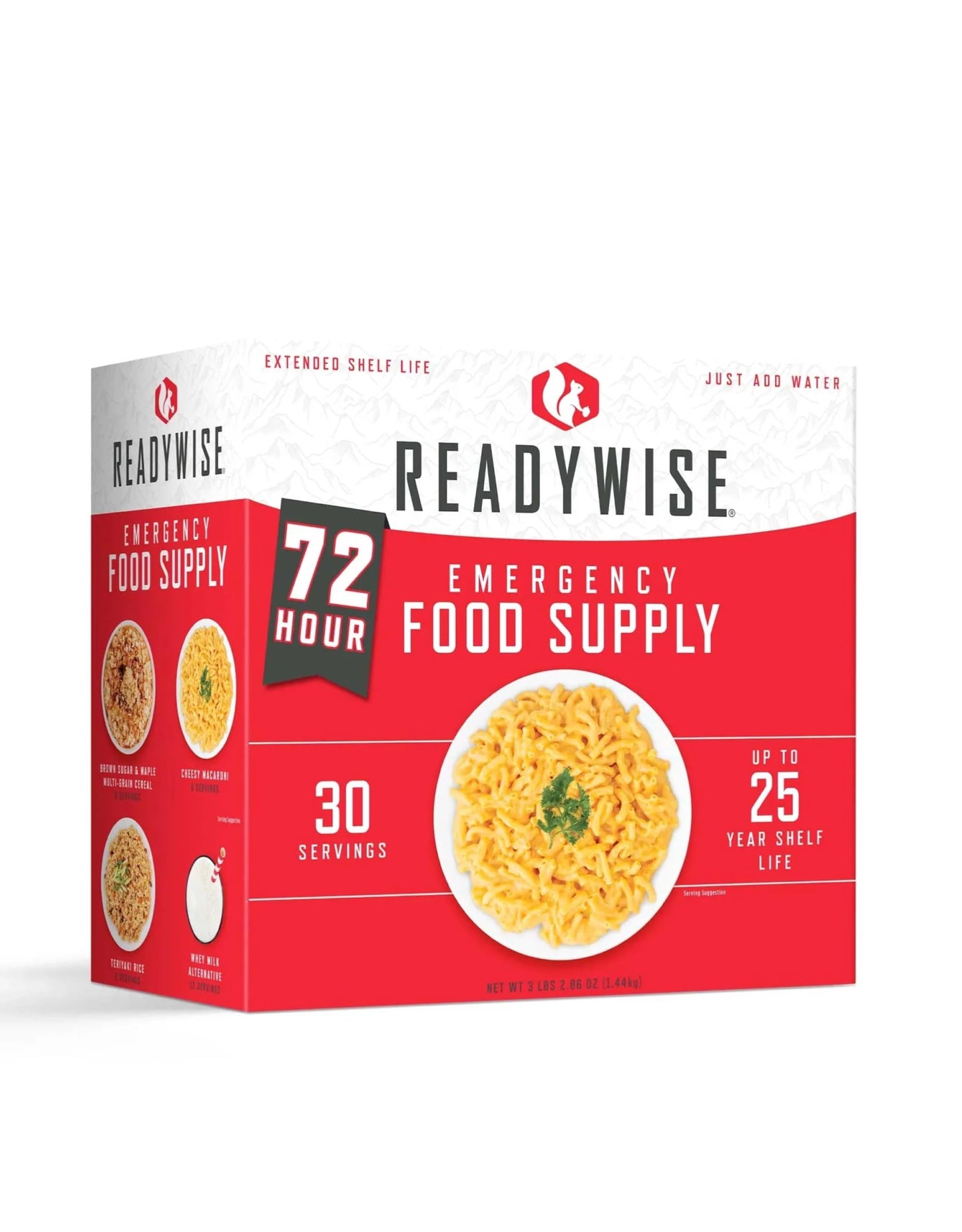 ReadyWise Emergency Food Supply - 72 Hour Survival Kit, 30 Servings of Protein Meals, Freeze Dried Food for Backpacking, Camping Essentials & Disaster Prepping Supplies, up to 25 Year Shelf Life