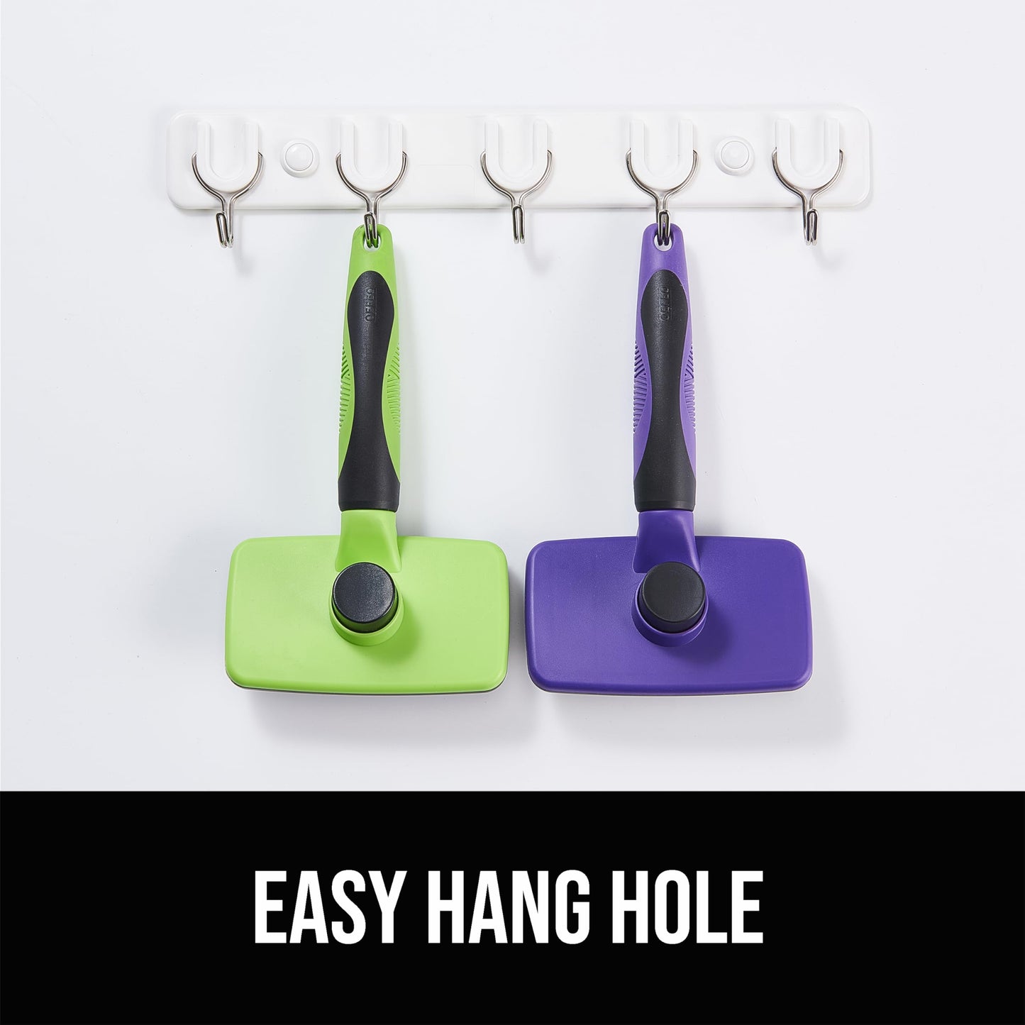 OEFEO Self Cleaning Slicker Brush for Dogs& Cats, Skin Friendly Grooming Brush for Shedding Long&Short Haired Dogs& Cats, Deshedding Pet Supplies Accessories,Black