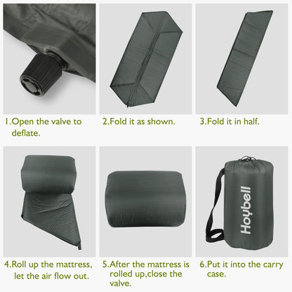 Hoybell Playpen Mattress, Compatible with Regalo My Play Play Yard, Self Inflatable Comfortable with Carry Case - Dark Grey