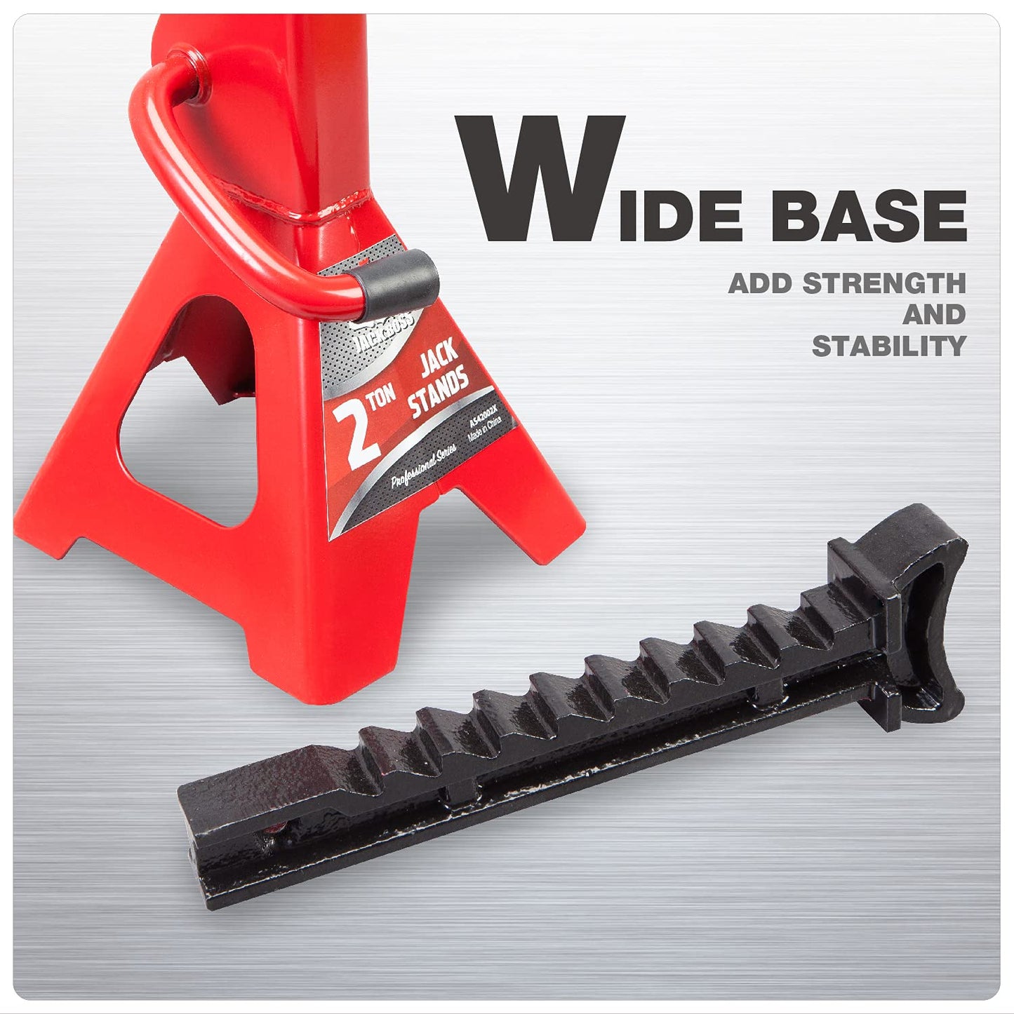 Jack Boss Jack Stands Low Profile 2 Ton(4000 LBs) Lifting Car Stand, Fit Use for Cars Automotive Small Vehicles, 2 Pack