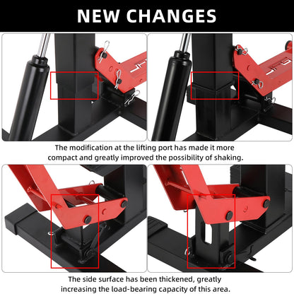 JFG RACING Motorcycle Dirt Bike Stand 1000Lbs Capacity Lift Jack Hoist Table Height Adjustable Lifting Stand Ideal for Dirt Pit Bike Repair&Maintainance,Dirt Bike Accessories