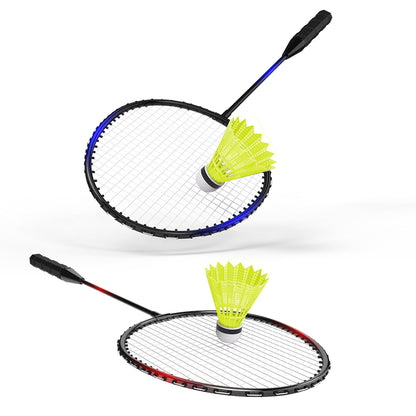 KH Badminton Rackets Set of 4,Beach Lawn Backyard Game Outdoor Sports,4 Racquets,6 Shuttlecocks & a Carry Bag Included