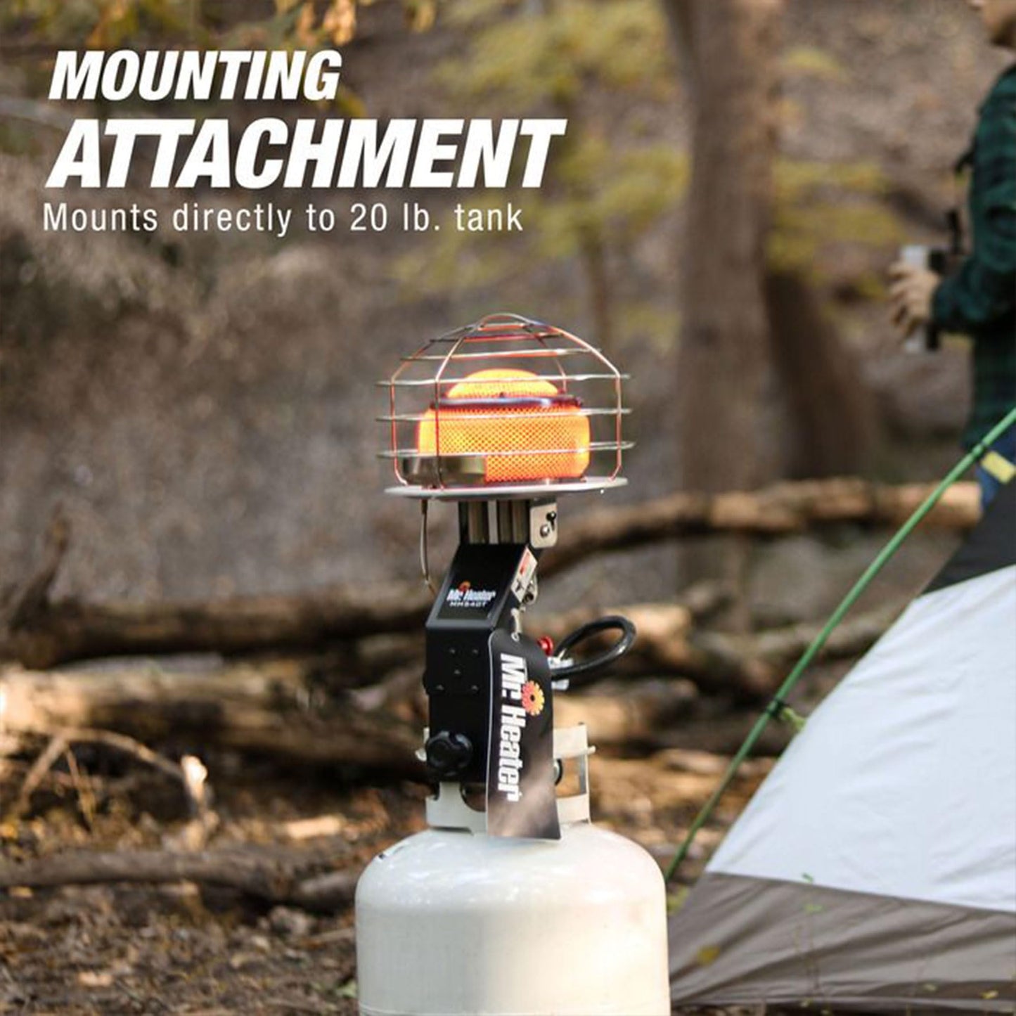 Mr. Heater MH540T 540-Degree 45,000 BTU Radiant Tank Top Portable Propane Heater For Sporting Events, Hunting, Fishing, Camping, Tailgating & Porches