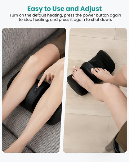 Nekteck Foot Massager with Heat & Foot Roller, Shiatsu Calf Leg Massager for Circulation and Neuropathy Pain Relief for Feet Care Home Office Gadgets Relaxing Gifts for Women Men Mom Dad Birthday Gift